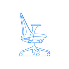 Furniture Office Chairs Desk Chairs Sayl Task Chair Contour Svg Vector, Free Vectors File